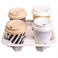 2 Cup Sugarcane Bagasse Molded Trays