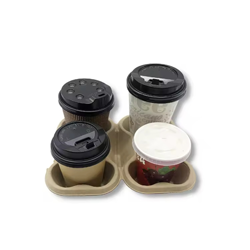 2 Cup Sugarcane Bagasse Molded Trays