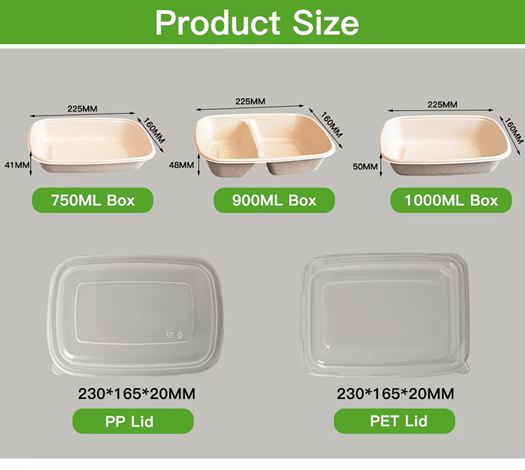 750ml Disposable Sugarcane Bagasse Bowls
