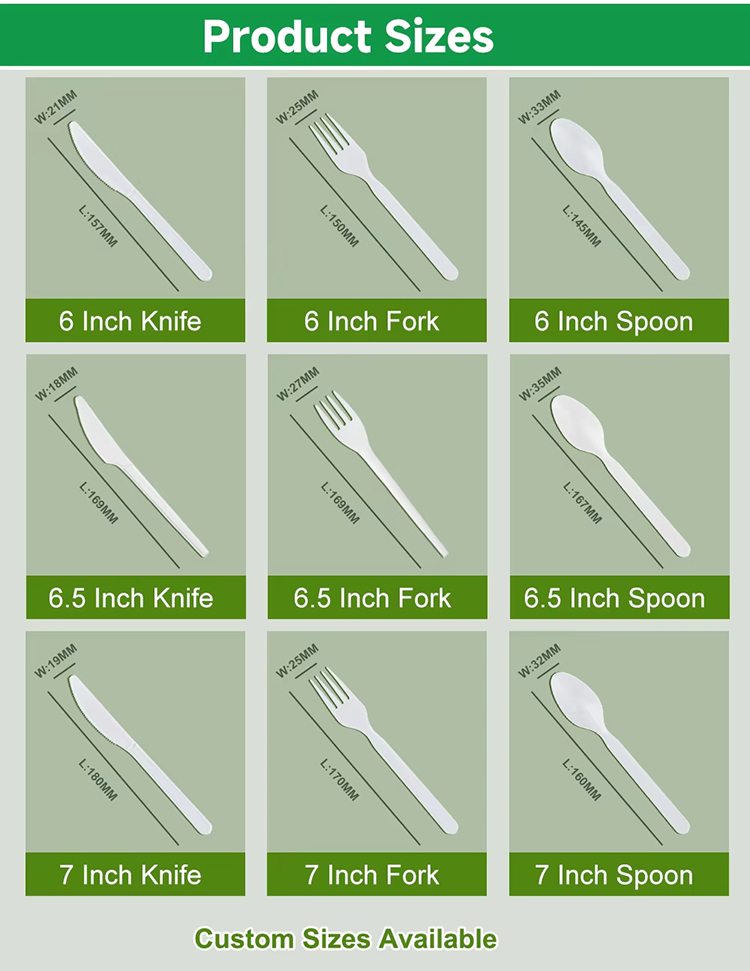 Biodegradable 7 Inch CPLA Cutlery