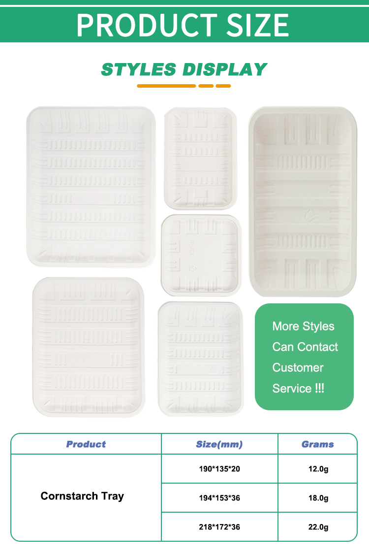 Compostable Biodegradable Cornstarch Trays