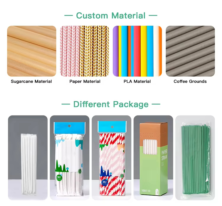 Biodegradable 80mm Coffee Grounds Straw