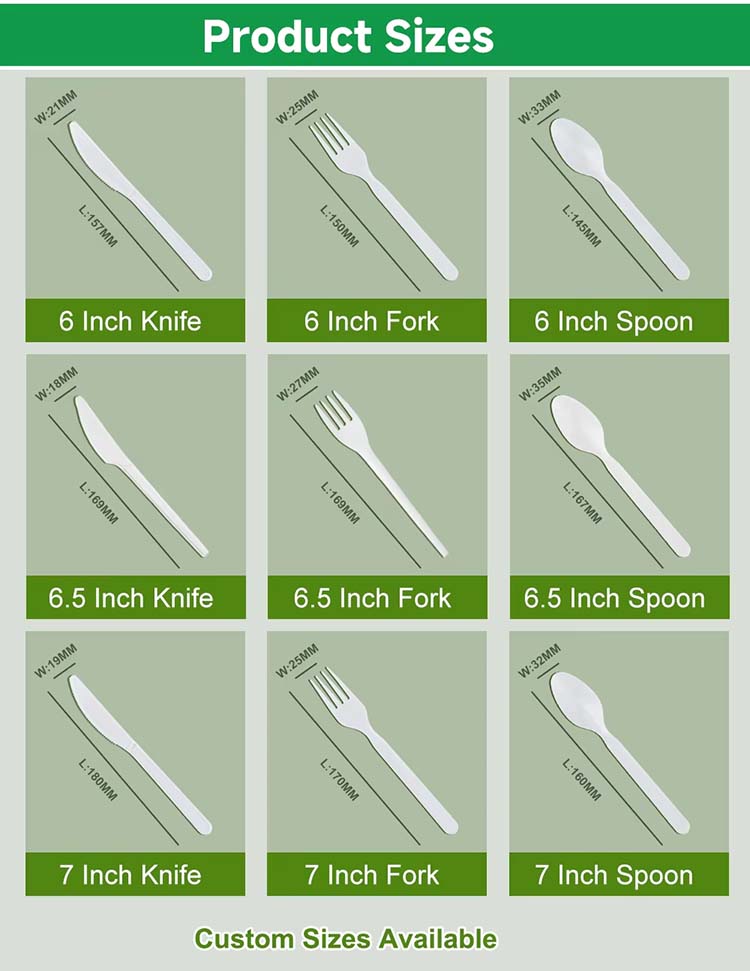 Biodegradable CPLA 6.5 Inch Fork