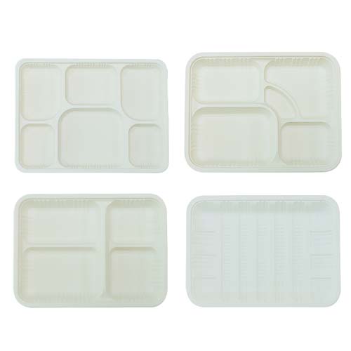Cornstarch 5-Compartment School Lunch Tray