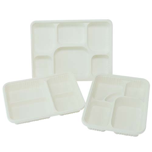 Cornstarch 5-Compartment School Lunch Tray