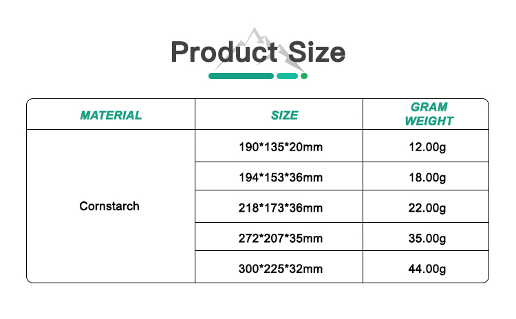 Cornstarch 600ml Rectangular Tray