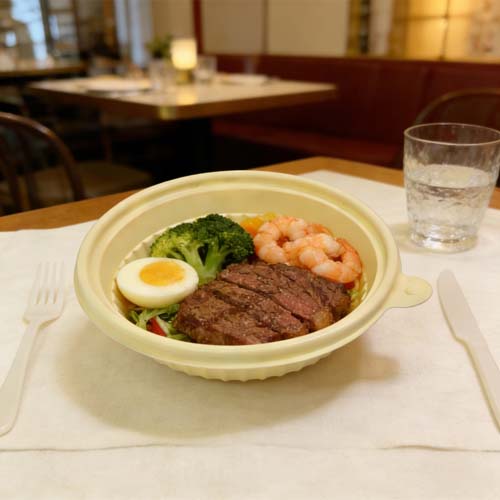 Cornstarch 700ml Oval Bowl