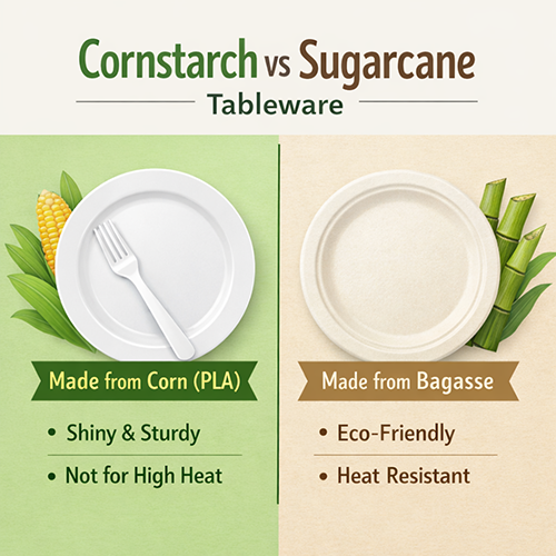 Cornstarch vs Sugarcane Tableware Key Differences You Should Know