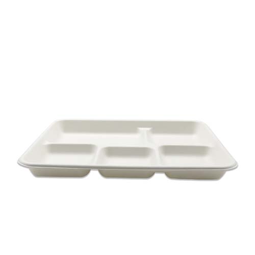 Sugarcane 5-Compartment Lunch Tray