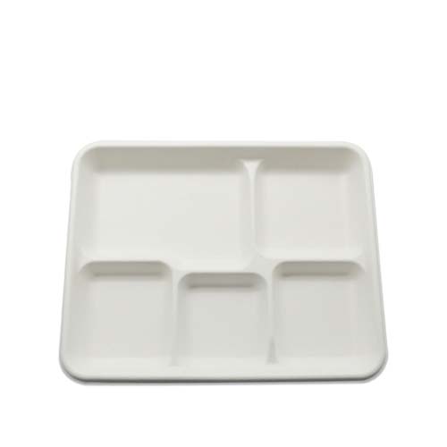 Sugarcane 5-Compartment Lunch Tray