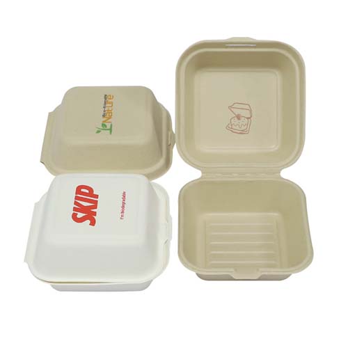 Sugarcane 9x6 Inch Hamburger Clamshell