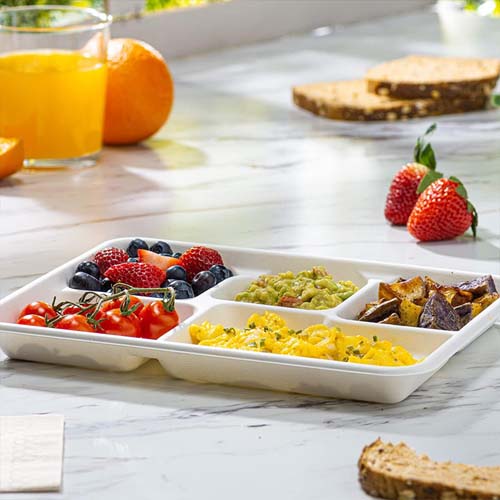 Disposable Sugarcane 8inch Food Packaging Trays