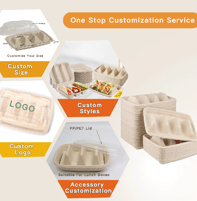 Sugarcane Bagasse Taco Holder Tray