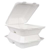 1000ml Bagasse Clamshell Box