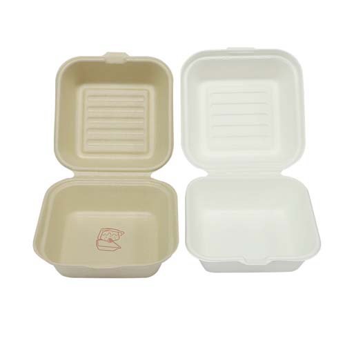 1000ml Bagasse Clamshell Box