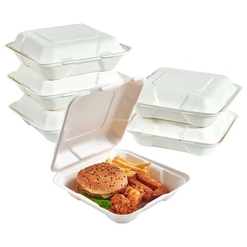 1200ml Bagasse Clamshell Box