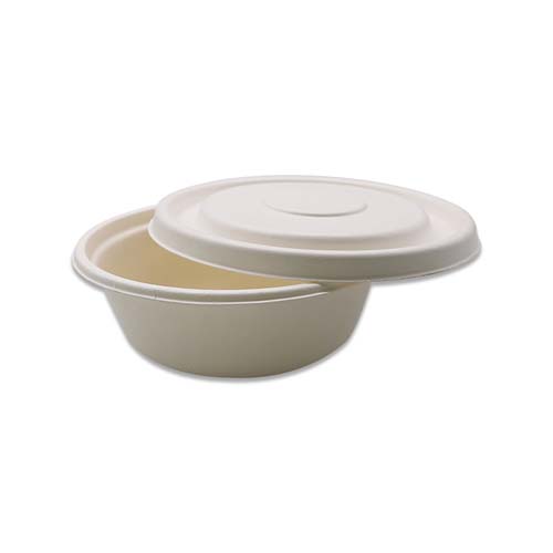500ml Bagasse Bowl with Lid