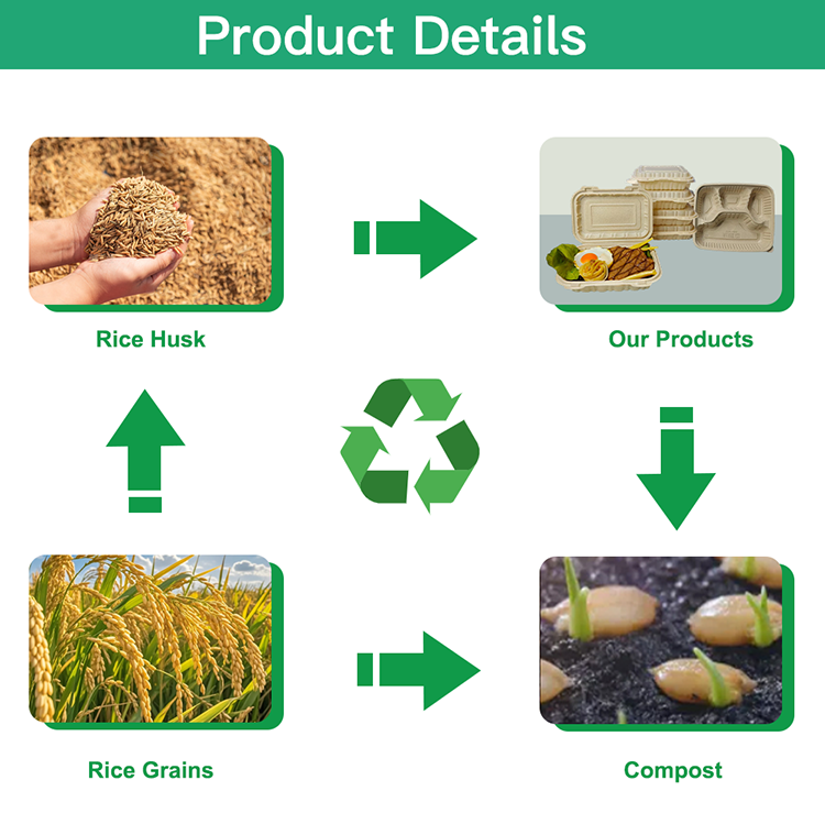 800ml Rice Husk Food Lunch Box