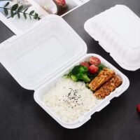 1000ml Cornstarch Clamshell Box