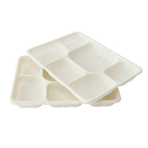 6 Compartment Cornstarch Lunch Tray