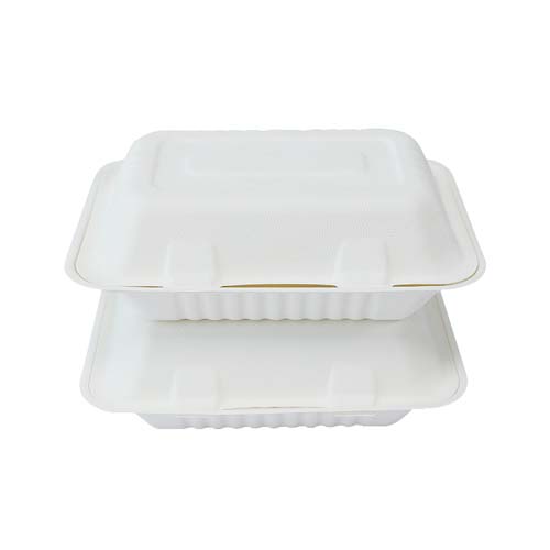 8 Inch Bagasse Clamshell Box