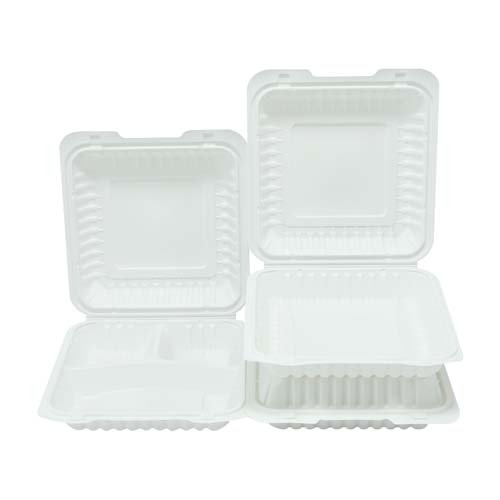 Corn Starch Clam Shell Fast Food Container