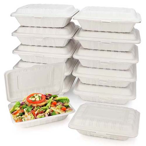 Corn Starch Clam Shell Fast Food Container