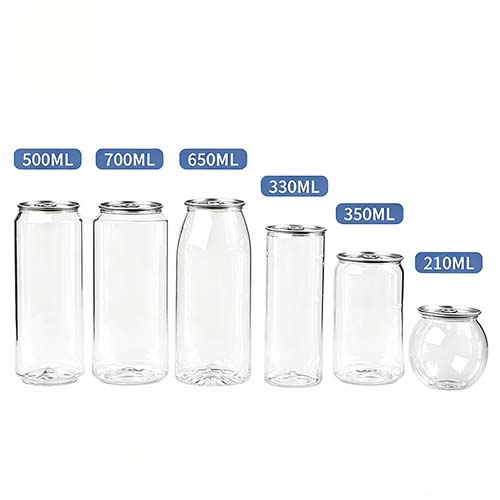 Customizable Clear Pet Beverage Cans