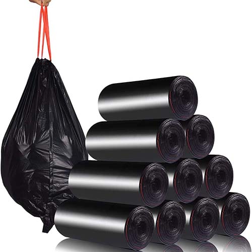 Drawstring Black 30 Gallon Garbage Bags