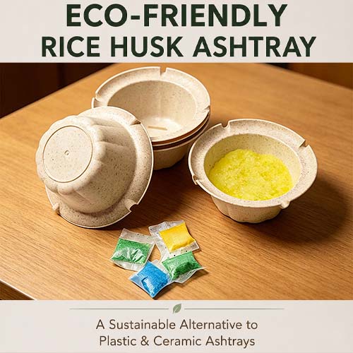Eco-Friendly Rice Husk Ashtray A Sustainable Alternative to Plastic and Ceramic Ashtrays