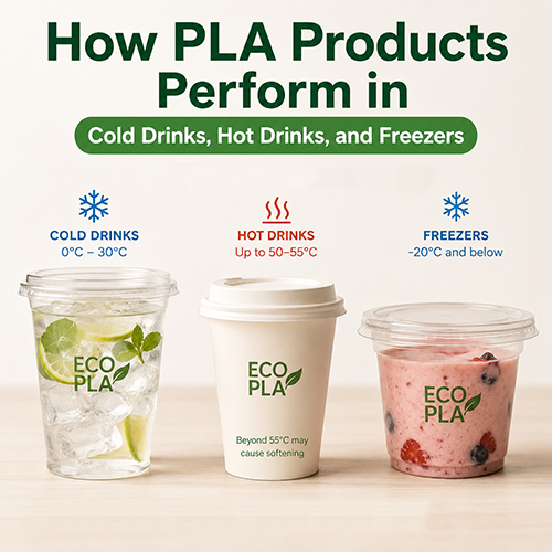 How PLA Products Perform in Cold Drinks, Hot Drinks, and Freezers