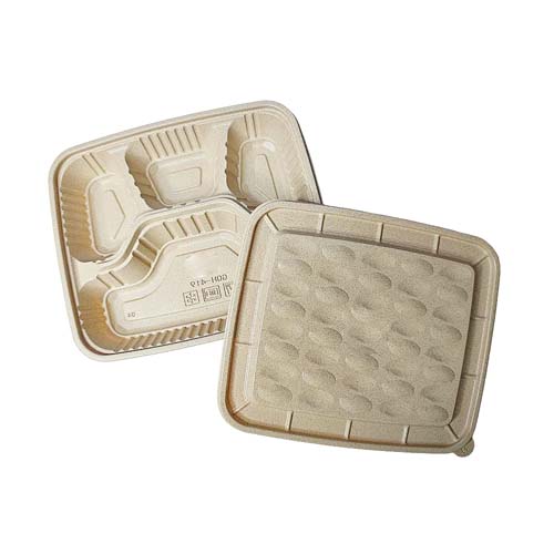 Rice Husk Meal Box 4 Compartment