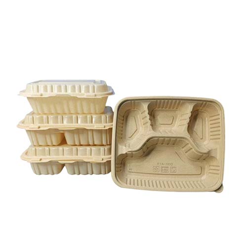 Rice Husk Meal Box 4 Compartment