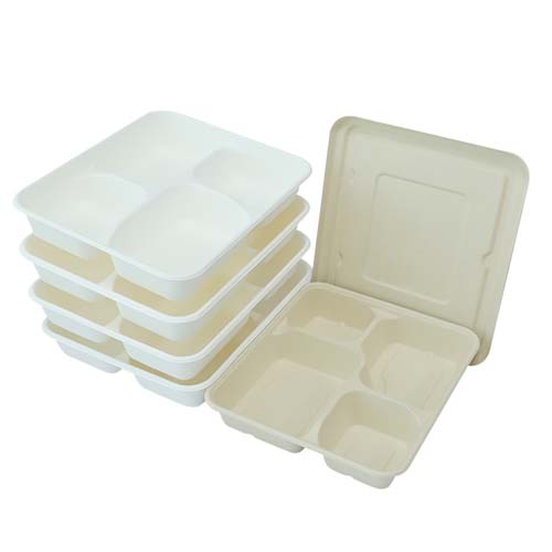 Sugarcane Lunch Tray Biodegradable Tableware