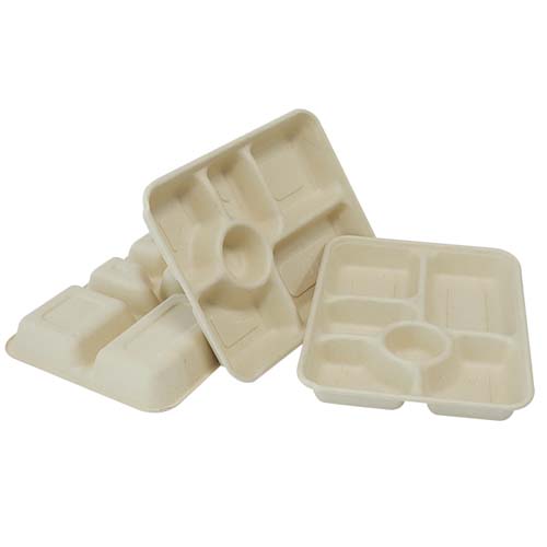 Sugarcane Lunch Tray Biodegradable Tableware