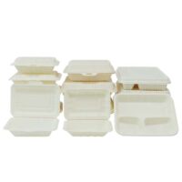 650ML 800ML 1000ML Cornstarch Clamshell Food Container