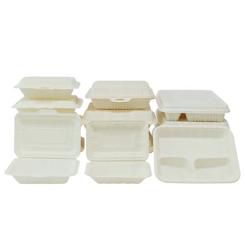 650ML 800ML 1000ML Cornstarch Clamshell Food Container