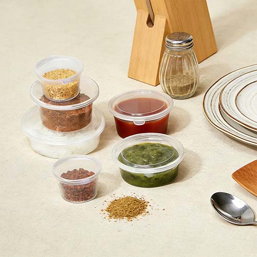 Disposable Small Plastic Sauce Containers