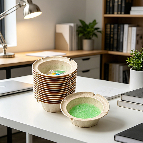 Rice Husk Ashtray Eco-Friendly Portable
