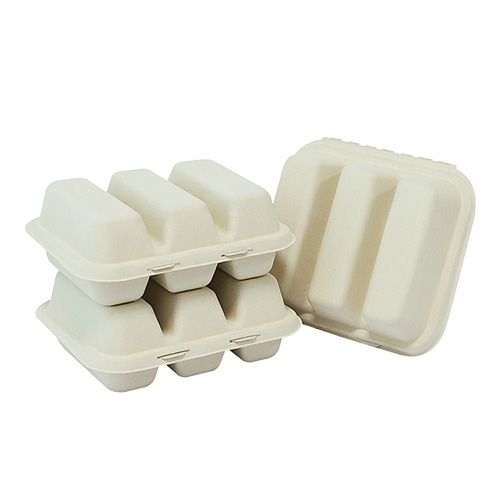 Sugarcane Bagasse Embossed Taco Box
