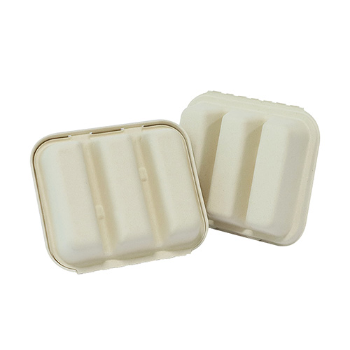 Sugarcane Bagasse Embossed Taco Box