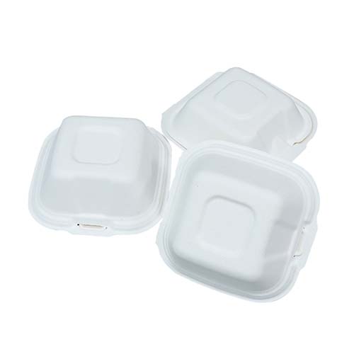 Sugarcane Clamshell Burger Boxes
