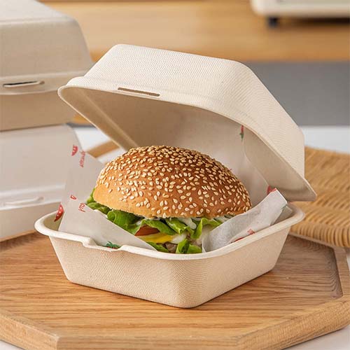 Compostable Burger Clamshell Box