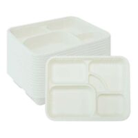Cornstarch Food Tray with Compartments