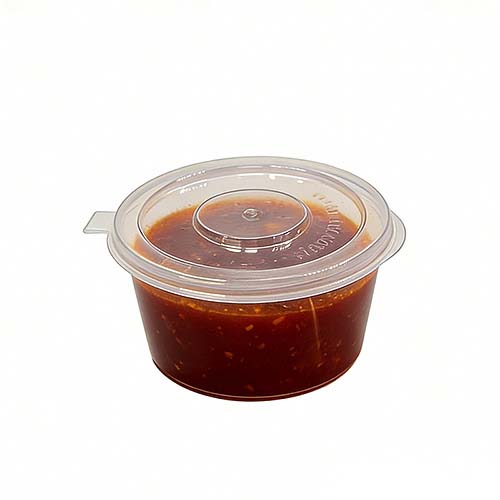 PP Sauce Cup with Hinged Lid