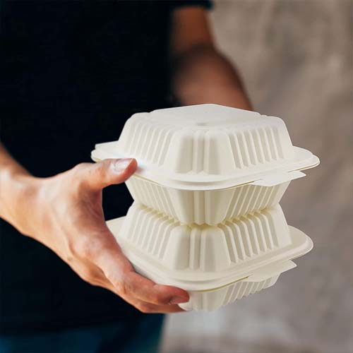 Cornstarch Hamburger Clamshell Box