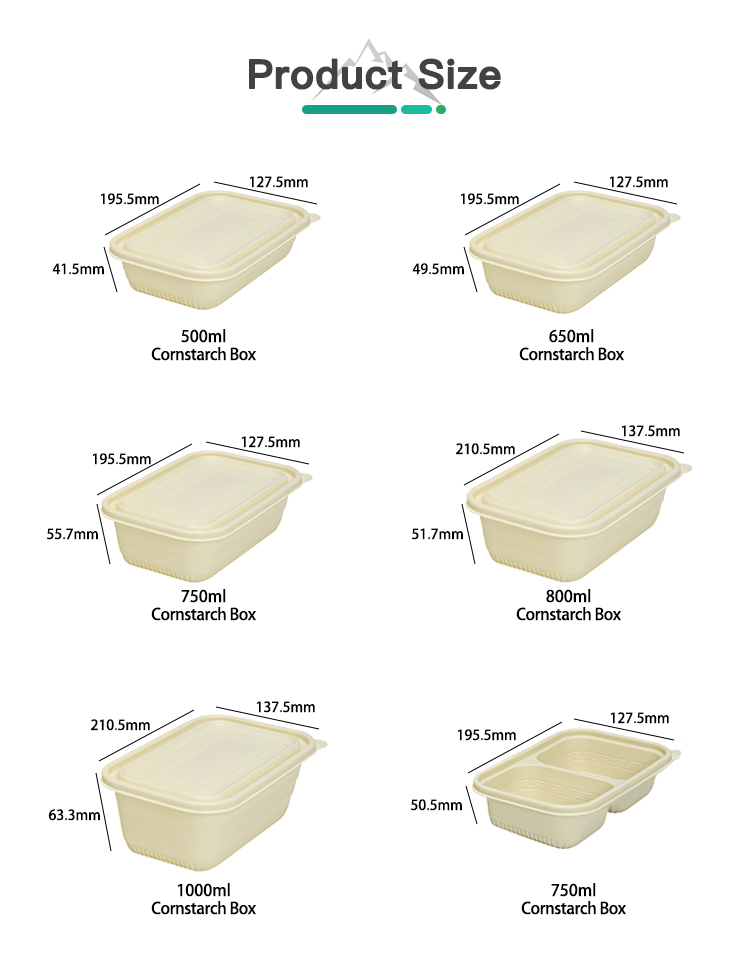 Cornstarch Meal Prep Container