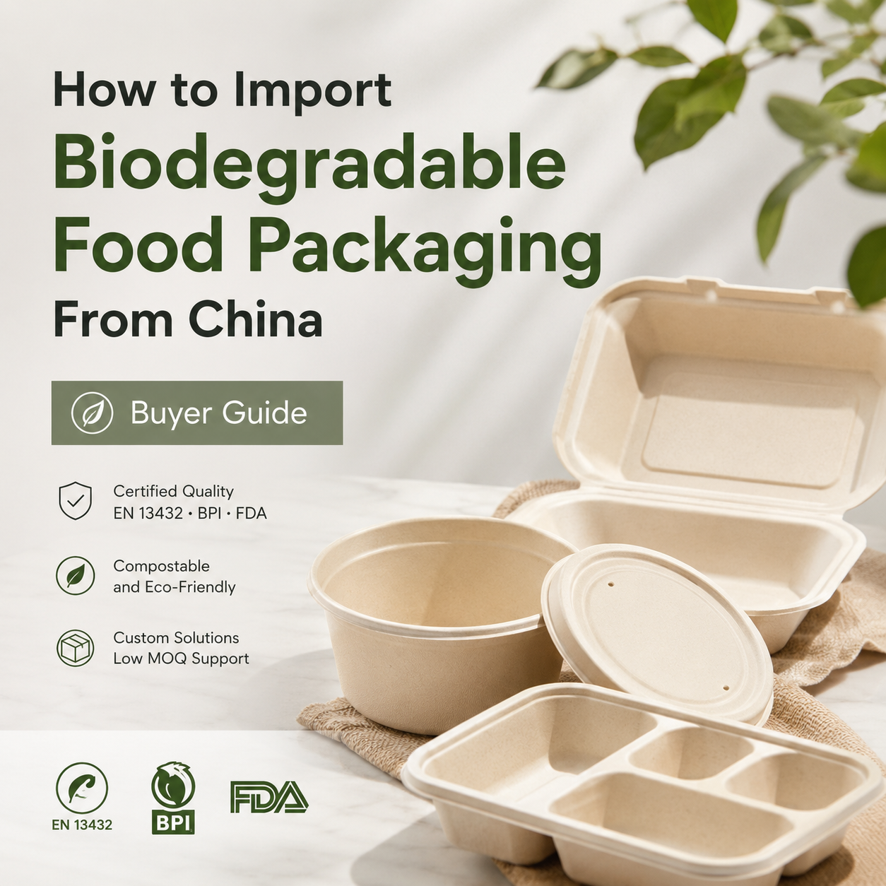 How to Import Biodegradable Food Packaging From China Buyer Guide