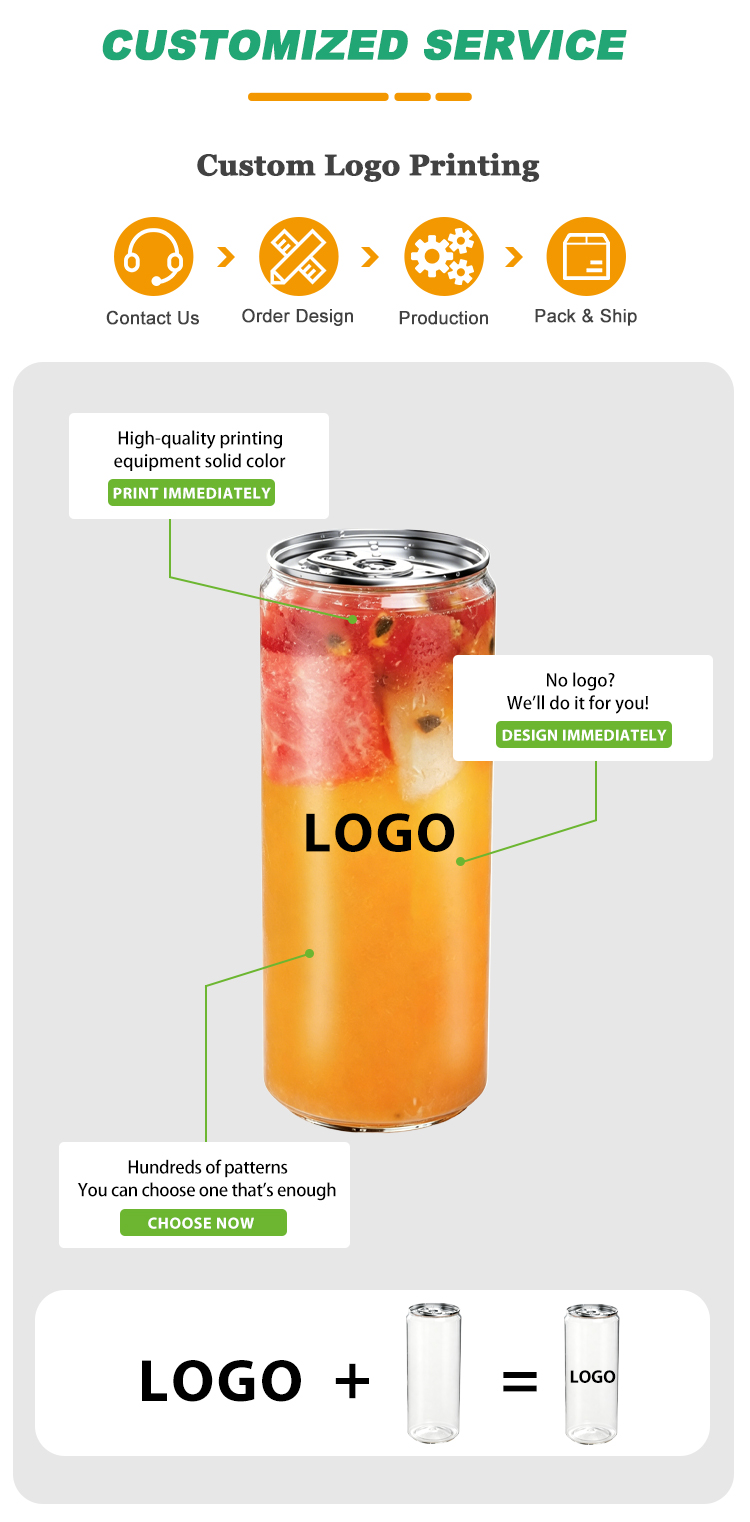 PET Plastic Easy Open Can for Beverages