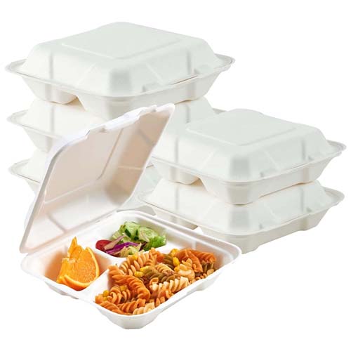 Sugarcane Bagasse Clamshell Container